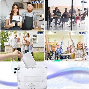 Ofis yarışması oylama için Stand ile yuvası açık çekiliş kutusu ile akrilik öneri kutusu ve anahtar zemin ayakta kutusu - Product Image 6