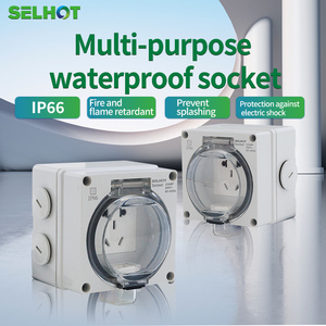 Enchufe e interruptor multifunción de superficie impermeable IP66 tipo 3 + 2 con cubierta 16A y 10A corriente nominal