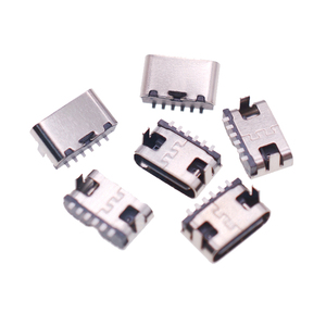 DIP 6P L = 5.1/5.5MMジャックポートソケットメスUSB6ピンタイプCコネクタデータ伝送 - Product Image 1