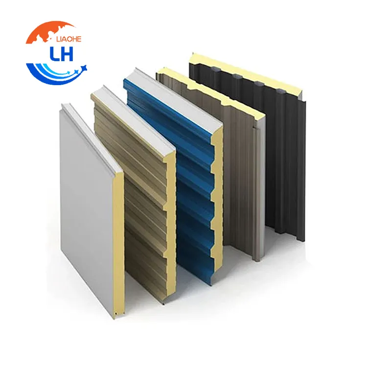 Construction building materials exterior wall and roof pu sandwich panels