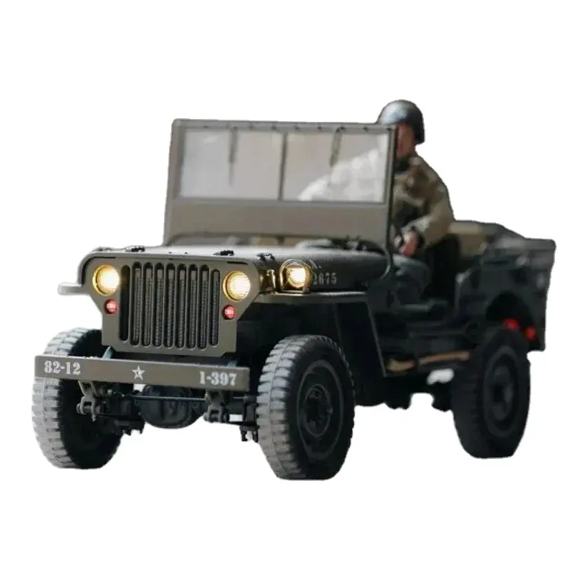 1/12 FMS 1941 Willys Mb Rtr зеленая машина 2,4 г 4wd гусеничная машинка для скалолазания грузовик багги Rc модель игрушки для взрослых подарки