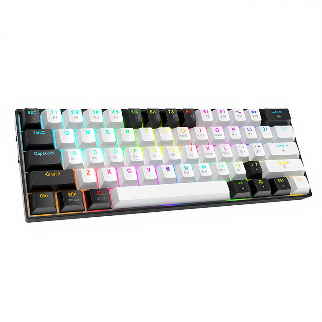61 touches - Noir et blanc - Triple mode BT - RGB - Switch Tea