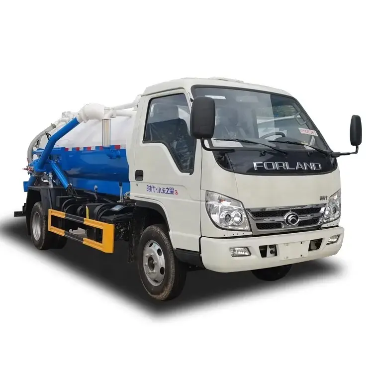 Forland foton petit camion d'aspiration des eaux usées 5000L prix 4x2 camion d'aspiration d'égout sous vide à vendre