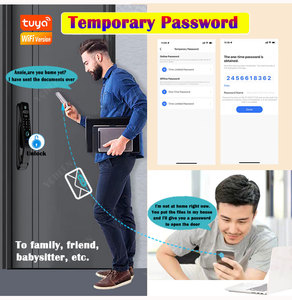 Face Tuya Wifi fotocamera App digitale serratura elettronica impermeabile per interfono Video con codice Smart Lock con Nfc Card chiave - Product Image 4
