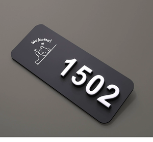 Tùy chỉnh trong nhà Acrylic dấu hiệu kỹ thuật số, kim loại doorplate văn phòng 3D LED biểu tượng tùy chỉnh dấu hiệu - Product Image 2