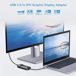 Wavlink USB 3.0 DVI // VGA多监视器转换器外部视频图形适配器1080p输出 - Product Image 2