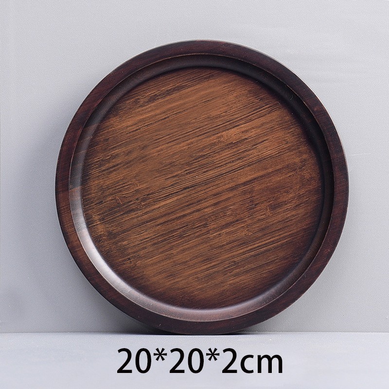 Forme ronde couleur noyer, 20*20*2cm