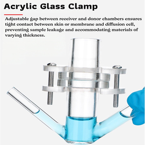 Franz đôi bên ống 20mm Franz transdermal khuếch tán tế bào phẳng vòi phun Khuếch tán xe tăng với Acrylic kẹp - Product Image 2