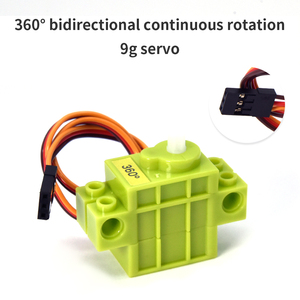 Geekservo Motor 360 derece sürekli rotasyon programlanabilir elektrikli yapı taşları Arduino için yeşil Servo Motor