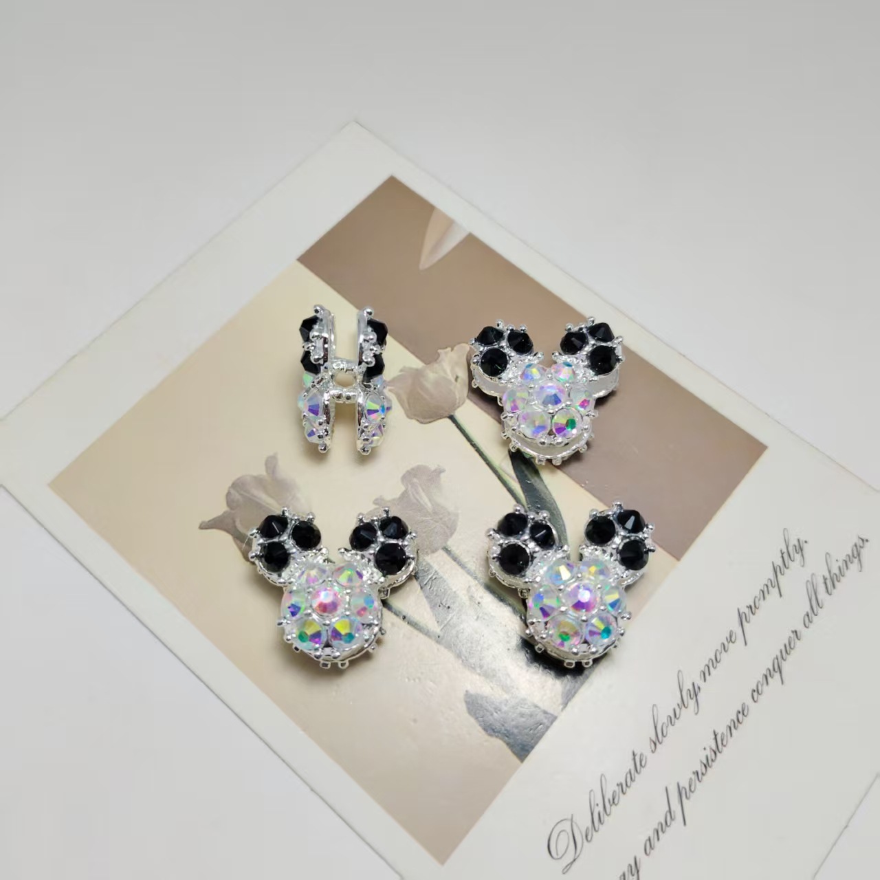 Chapado en plata - Diamante AB Diamante Negro