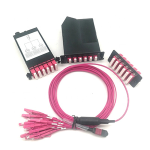 <strong>MTP</strong>/MPO OM4 Multimode Fiber Patch Cord 48-Core <strong>Trunk</strong> Cable with Fanout Breakout to 4xLC UPC for 100G QSFP28 Transceivers - Product Image 6