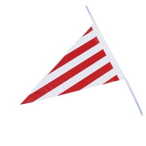 Banderín de seguridad con impresión única, triangular de advertencia, 5m, Negro, Rojo - Product Image 2