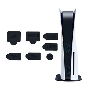 PS5คอนโซลเกมซิลิโคน7-in-1ชุดป้องกันฝุ่นปลั๊กป้องกันฝุ่นอุปกรณ์เสริมที่คลุมอินเตอร์เฟซ HDMI USB ชุดป้องกันฝุ่น
