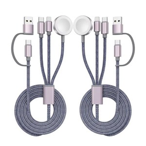 OEM High Quality Five-In-One Aluminum Alloy Magnetic Wireless Charging Cable Multi-Function for iOS for <strong>Apple</strong> Watch Mobile Nylon - Product Image 2