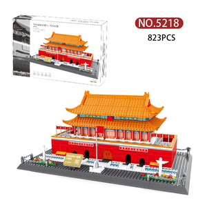 5218 מגדל tian'anmen מגדל 823 חלקי סין בניין אטרקציות פלסטיק להרכיב בניין בלוק סט ילדים יוניסקס מתנה צעצוע יוניסקס