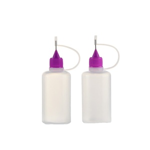 定制空Pe塑料滴管针尖涂抹器挤压胶瓶带扭盖100毫升 - Product Image 1
