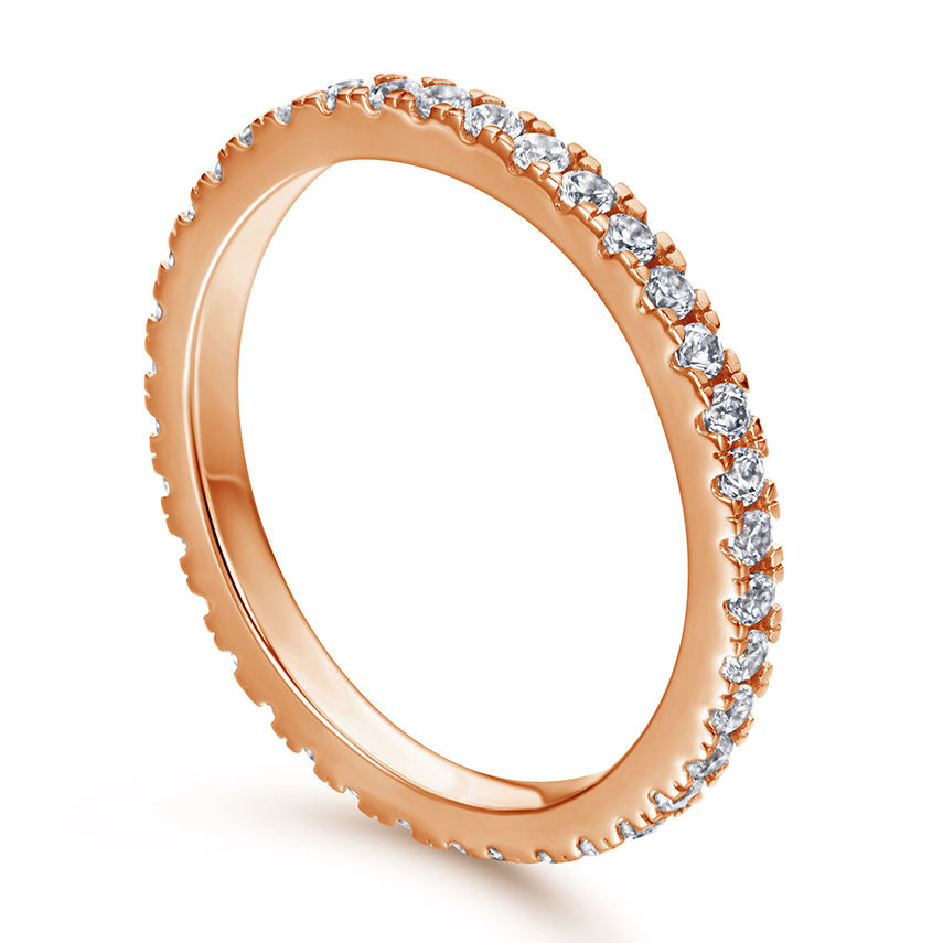 Rose gold Plated-Full pave eternity