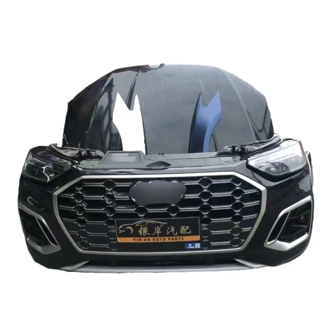 Ban Đầu Được Sử Dụng Tự Động Phụ Tùng Phần Cơ Thể Kit Phía Trước Bumper Lắp Ráp Cho Audi Q5 2018 2020 Nâng Cấp Để Rsq5 2023 Nướng Mui Xe Đèn Pha