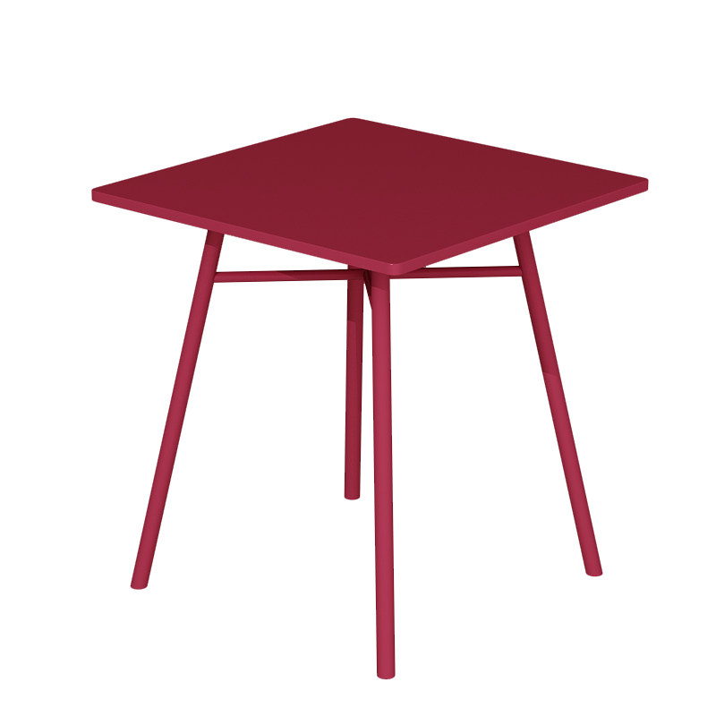 Table carrée rouge
