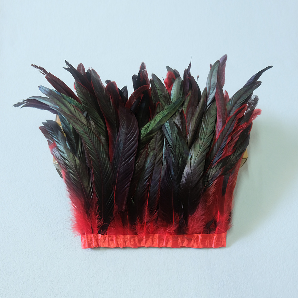 Plumes de coq rouge