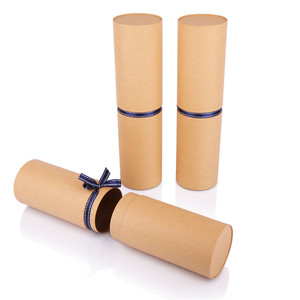 Pro-environment Friendly Round Shaped Paper Hat Box Customized Clothes Packaging Box Sustainable Cardboard Paper Tube - Product Image 6