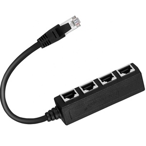 ตัวแยก RJ45 4อิน1ตัวผู้กับตัวเมียเครือข่ายอีเธอร์เน็ตเชื่อมต่อ RJ45อะแดปเตอร์ขยายสายแลนโรงงาน - Product Image 1