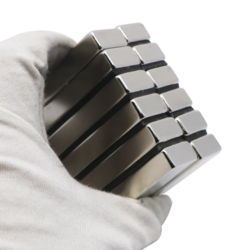 N52 Magneet Prijs Super Sterke Zeldzame Aarde Nikkel-Coating Rechthoek Neodymium Magneet