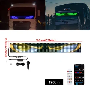LEDトラック車デビルアイライトAPPリモートコントロールスクリーンライトカスタムテキストアニメーションパターン照明ディスプレイボードフロントガラス