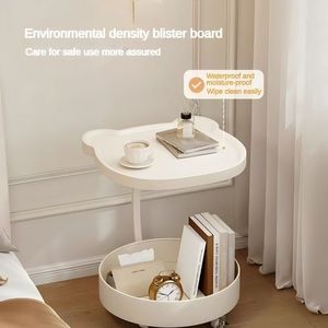 בית מגורים ריהוט פשוט עיצוב זול מחיר זול נייד ספה שולחן עבודה צד לאחסון צבעוני עץ קטן עגול ליד שולחן שינה - Product Image 3