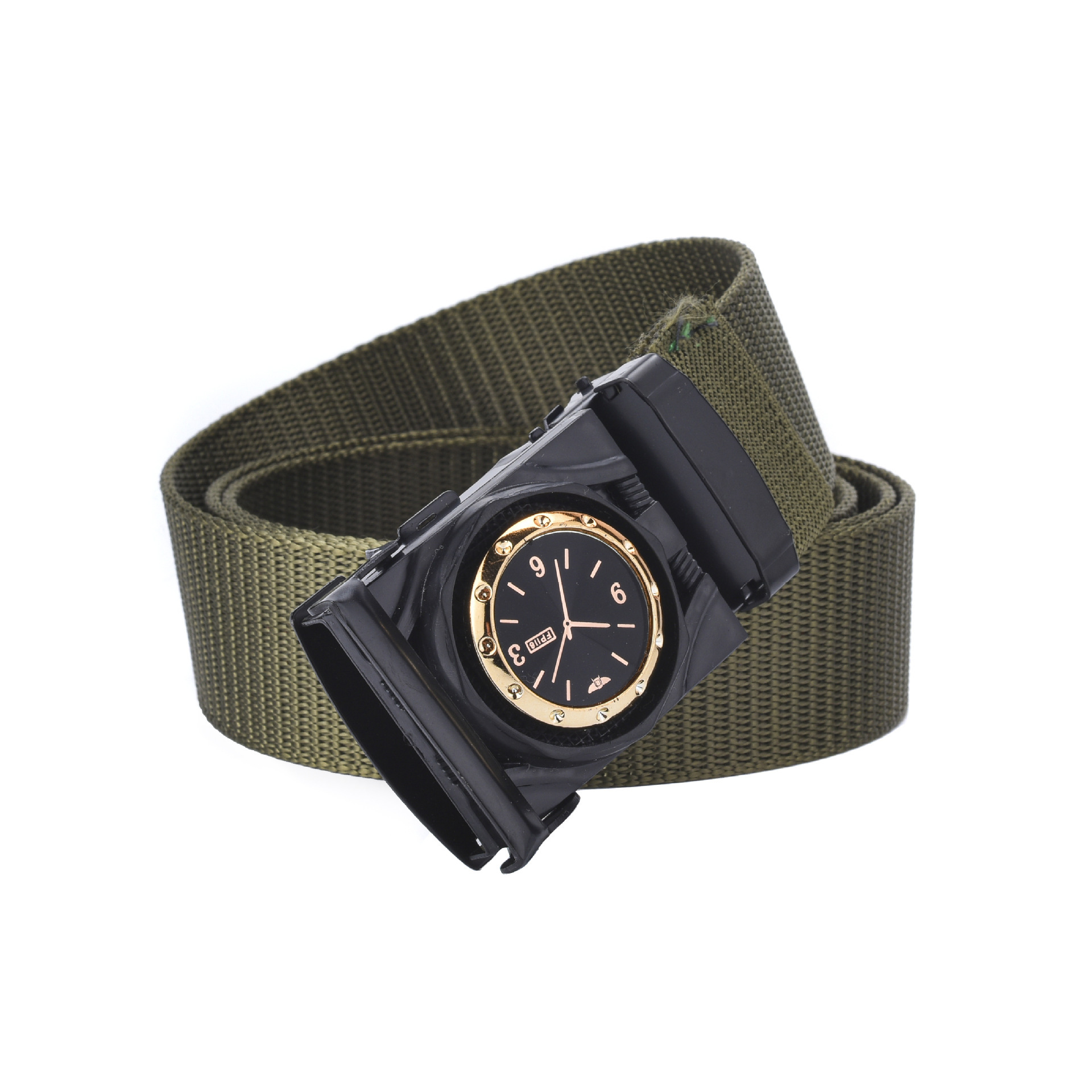 Boucle noire t500 - Cadran vert militaire