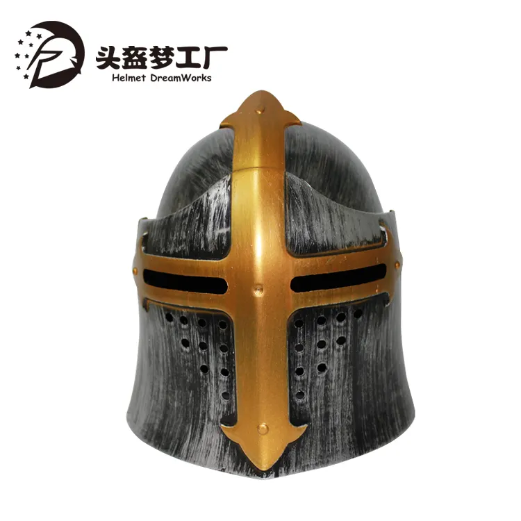 Cavaliere armatura romana crociato medievale casco templare Flip Up visiera Costume