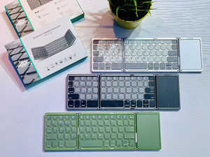 B089T <strong>Mini</strong> Wireless BT <strong>Keyboard</strong> with Touchpad <strong>Numeric</strong> <strong>Keypad</strong> Foldable Switch Design for Windows &amp; Android Tablets-for Travel - Product Image 4