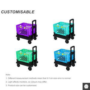 Tùy chỉnh xách tay tay xe tải mạnh mẽ khả năng chịu tải mua sắm giỏ hàng hộp Bánh xe đẩy cửa hàng gấp giỏ hàng - Product Image 4