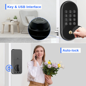 AF09 Cerradura de puerta inteligente con huella dactilar Cerradura de cerrojo Seguridad para el hogar Código de teclado frontal - Product Image 5