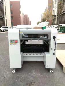 电子产品最佳拾取和放置机器HW-T4SG-50F，带50个进料器 + 导轨 + 6个摄像头 + 4个头印刷电路板尺寸340 * 190毫米