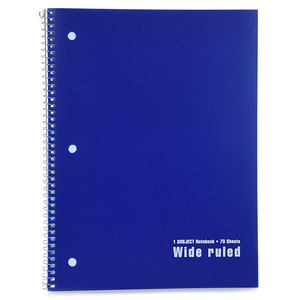 Cuaderno de notas de composición de escritura en espiral de oficina de papel de regla ancha sin fecha con logotipo personalizado para cuaderno de Estudiante
