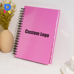 Cuaderno de tapa dura con tapa en espiral para planificador escolar A5/B5 personalizado con cubierta de tela y PP para escribir empaquetado en caja