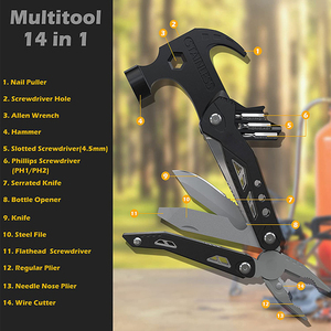 Thiết kế mới đa chức năng búa Survival 14 trong 1 Multitool Claw búa - Product Image 5