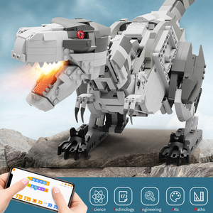 Kinderspiel zeug STEM Dinosauriers pielzeug Intelligente Programmierung Spielzeug Roboter Dinosaurier Baustein Set Pädagogische Dual Remote 960PCS