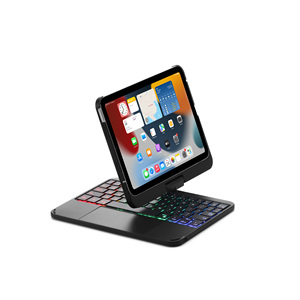 适用于ipad mini6 8.3英寸键盘外壳，带360度旋转和触摸彩虹背光蓝牙键盘保护壳 - Product Image 5