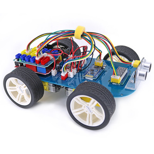 OPEN-SMART 4WD Serial blvetooth-Compatible Control Gear Motor Smart Car Kit Easy-plug colorido XH 2,54mm socket para Arduino