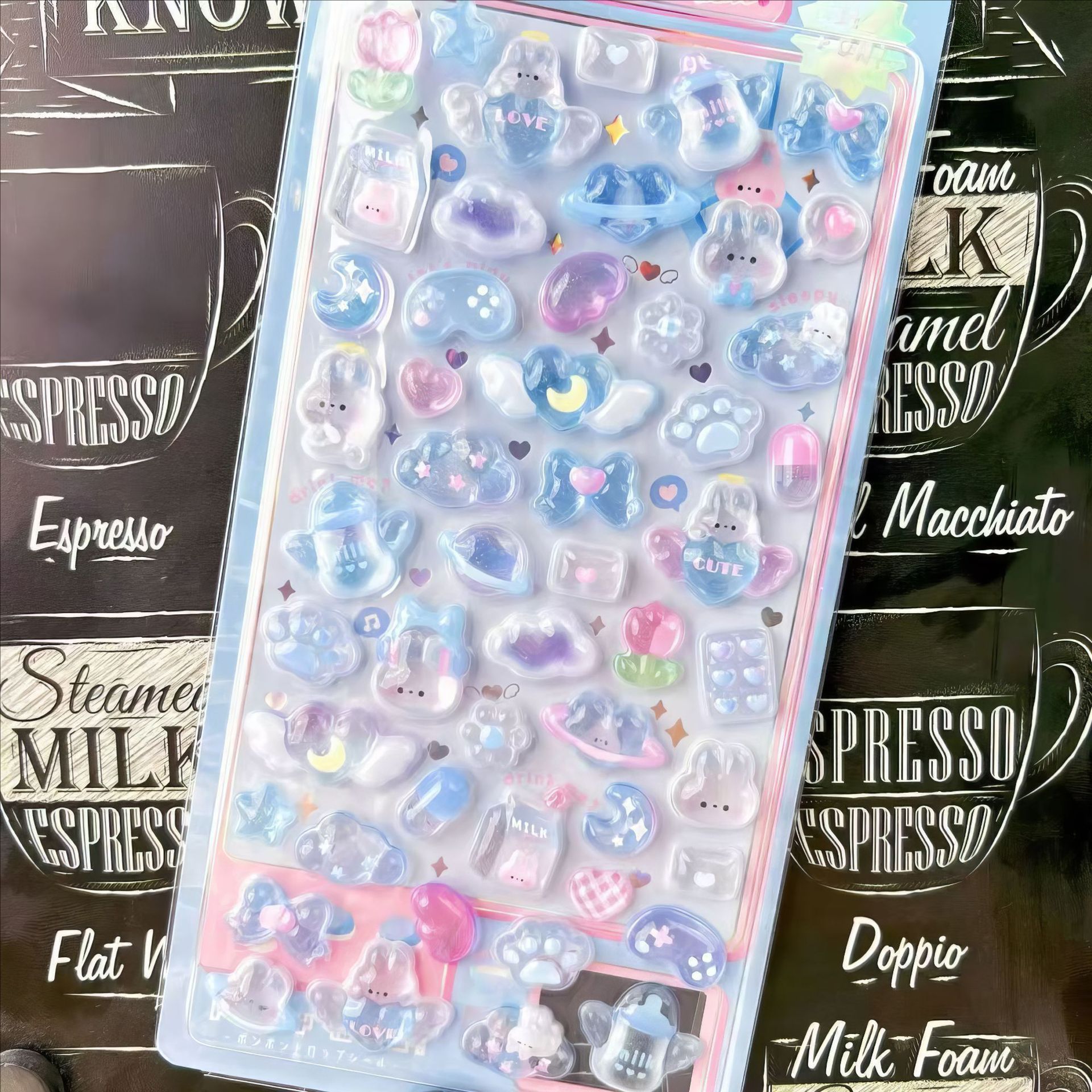 Coniglio di giada in pasta divertente in rilievo 3D