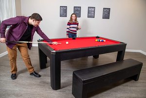 デラックス7フィート3-in-1マルチゲームテーブル,ビリヤードプール付き多機能ゲームテーブル卓球トップとダイニングトップ,TM-8210 - Product Image 2
