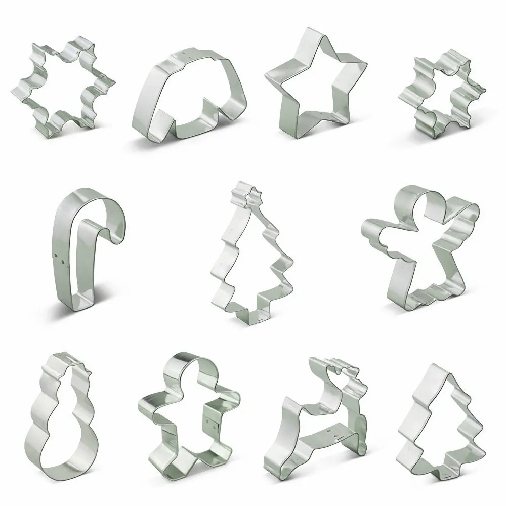 Lfgb Standaard Rvs Kerst Cookie Cutter Set Met Receptenboekje