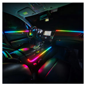 Factory APP Control 18 in 1 Symphony <strong>Led</strong> Car Atmosphere Lights Rgb <strong>64</strong> Colors Acrylic Strip Ambient Lighting Car - Product Image 2