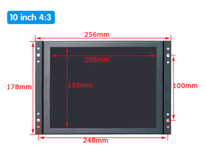 Usb bnc rs232 entrada vga de 10,4 pulgadas de pantalla táctil tft lcd monitor panel de 10,4 pulgadas con pantalla táctil - Product Image 5