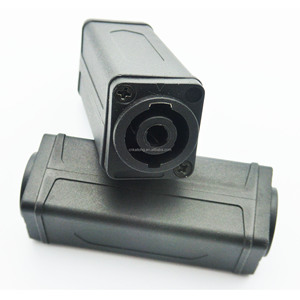 OEM plug kon fiş 2 delik paneli montaj lehim terminali HPC 4 Pin hemkon bağlayıcı kadın kadın Hembra ses Jack konnektörü - Product Image 5