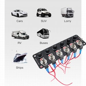 SX-TECH yeni 6-in-1 geçiş anahtarı paneli kiti su geçirmez DC 12V 10A sigorta SPST için çok anahtarı araba RV tekne 6-Gang geçiş anahtarı - Product Image 4