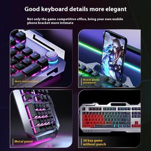 Colorful Rechargeable Wireless <strong>Keyboard</strong> <strong>Mouse</strong> Set E-Sports Design Mechanical Feel Type C Interface Compatible PC Laptop Gaming - Product Image 4