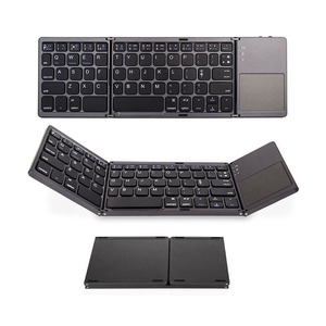 Teclado inalámbrico portátil B033 con panel táctil BT Office Teclado plegable triple magnético portátil para Windows Android IOS iPad - Product Image 2